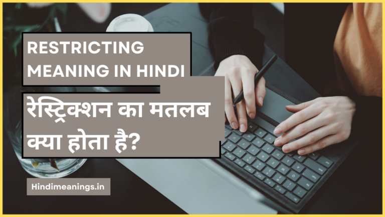 Restricting Meaning In Hindi रेस्ट्रिक्शन का मतलब क्या होता है