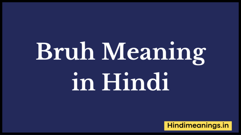 Bruh Meaning in Hindi