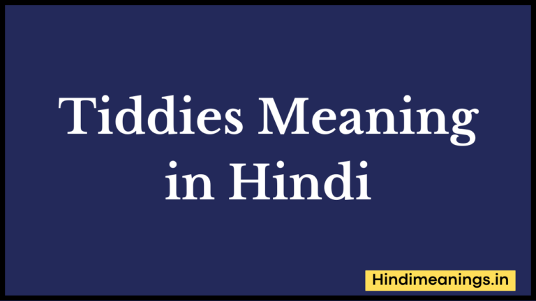 Tiddies Meaning in Hindi