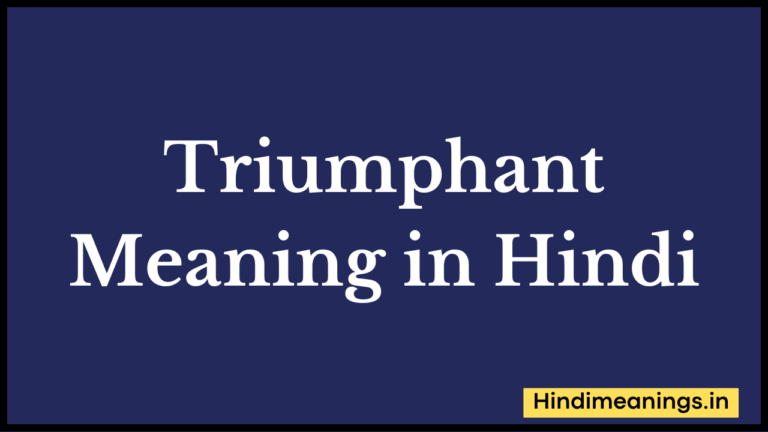 Triumphant Meaning in Hindi