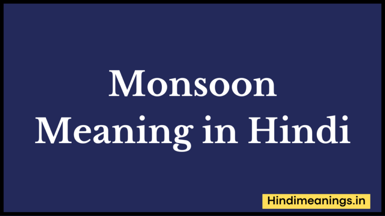 Monsoon Meaning in Hindi