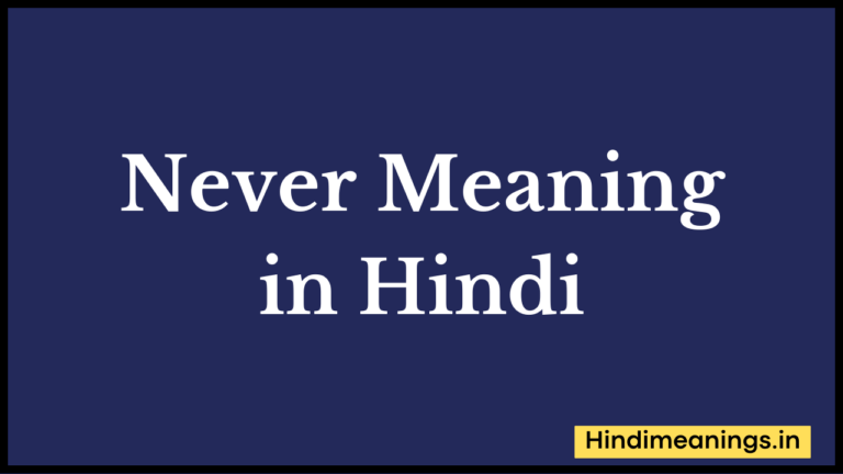 Never Meaning in Hindi