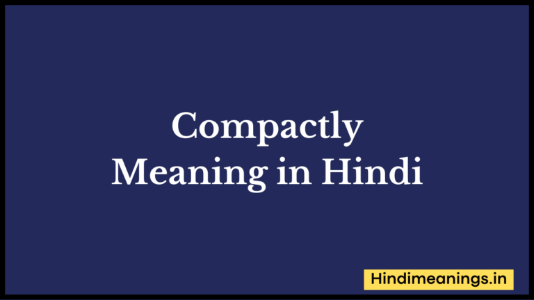 Compactly Meaning in Hindi