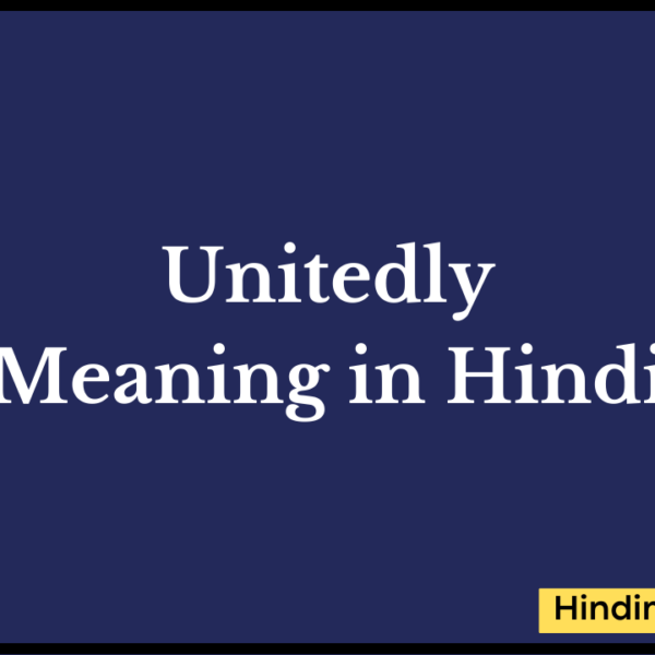 Unitedly Meaning in Hindi