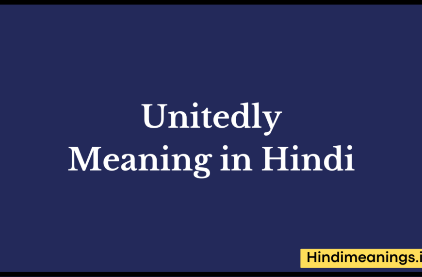 Unitedly Meaning in Hindi