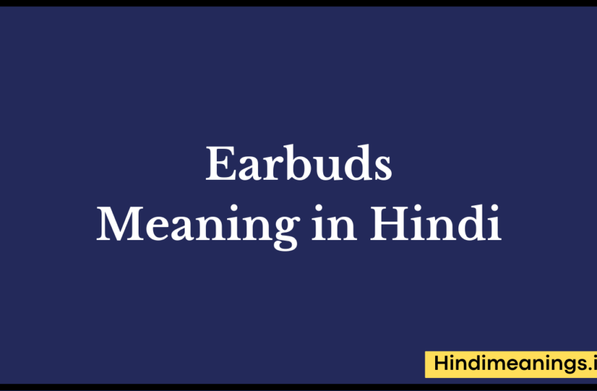 Earbuds meaning in hindi