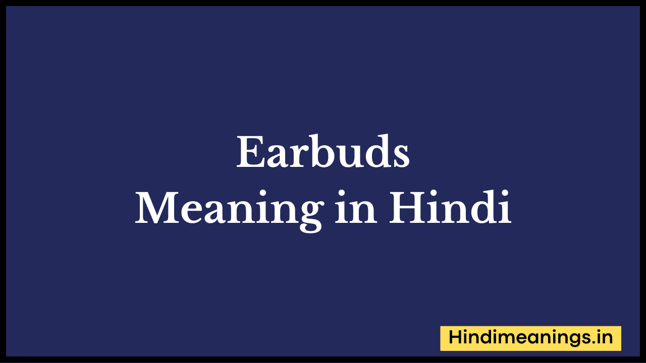 Earbuds meaning in hindi