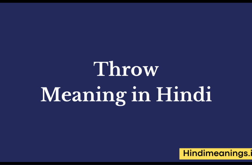 Throw Meaning in Hindi