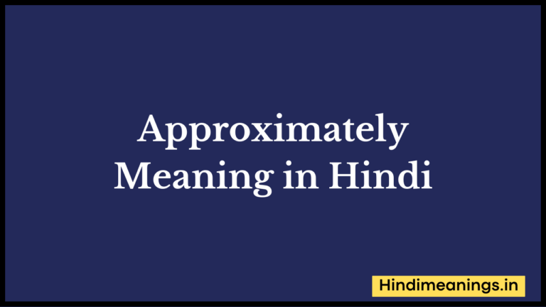 Approximately meaning in hindi